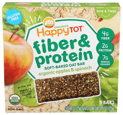 Wholesale HappyTot Organic Fiber & Protein Oat Bar 4.4oz- Bulk