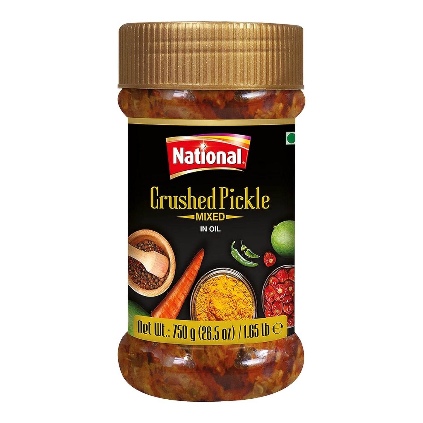 Wholesale National Crushed Mixed Pickles 750g- Bulk