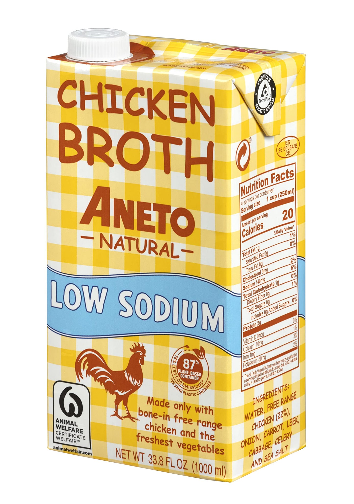 Wholesale Aneto Low Sodium Chicken Broth 6/34- Bulk