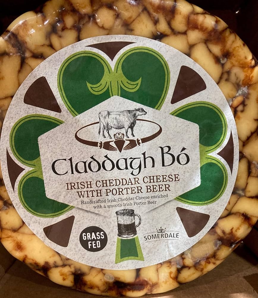 Wholesale Claddagh Bo Irish Cheddar with Porter 5.3 LB- Bulk