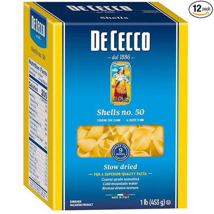 Wholesale De Cecco Case Shells Pasta #50- Bulk