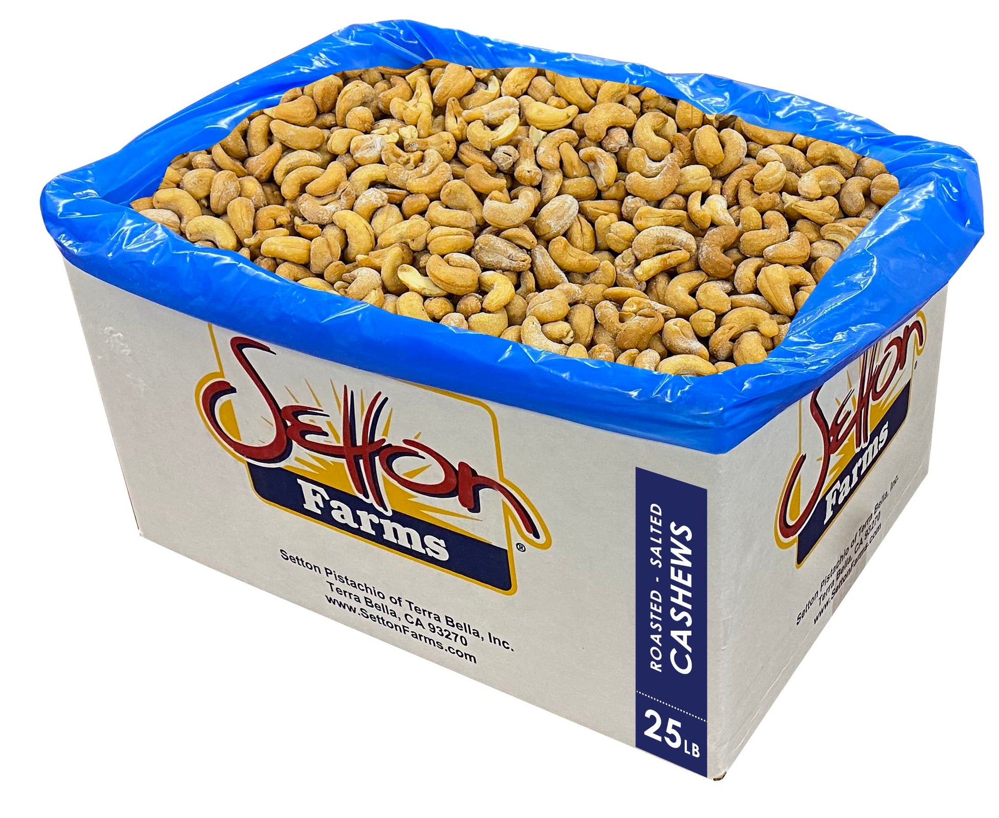 Wholesale Setton Farms Raw Cashews 25 lb Bulk Box- Bulk