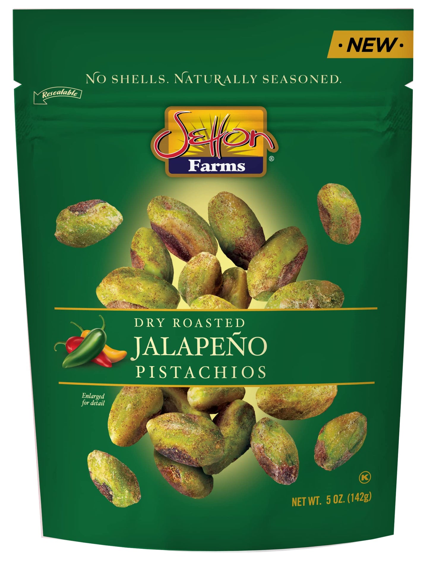 Wholesale Setton Farms Jalapeno Seasoned Pistachios Kernels 5 Oz Bag- Bulk