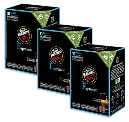 Wholesale Caffe Vergnano Case Decaf Espresso Capsules- Bulk