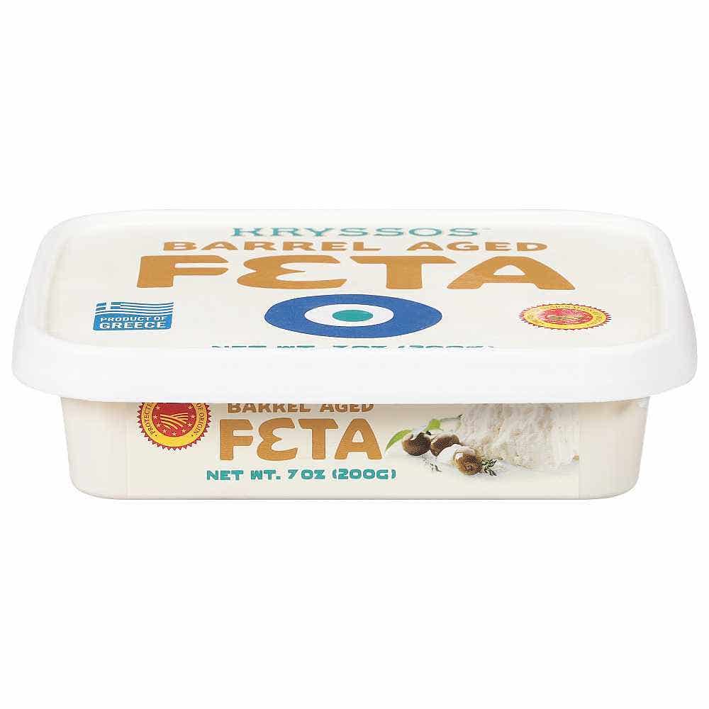 Wholesale Kryssos Barrel Aged Feta In Brine PDO 7 Oz- Bulk