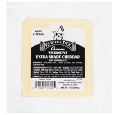 Wholesale New Bridge Aged 2 Year Extra Sharp White Cheddar Cuts 7 Oz- Bulk