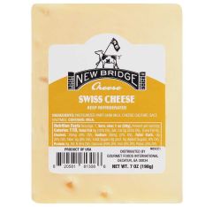 Wholesale New Bridge Swiss Cheese Cuts 7 Oz- Bulk