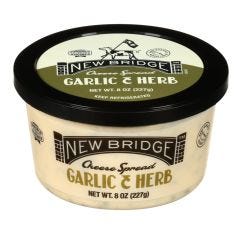 Wholesale New Bridge Garlic & Herbs Cheese Spread 8 Oz- Bulk