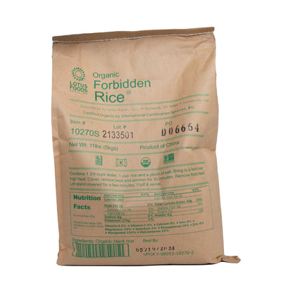 Wholesale Lotus Foods Forbidden Black Rice 11lb- Bulk