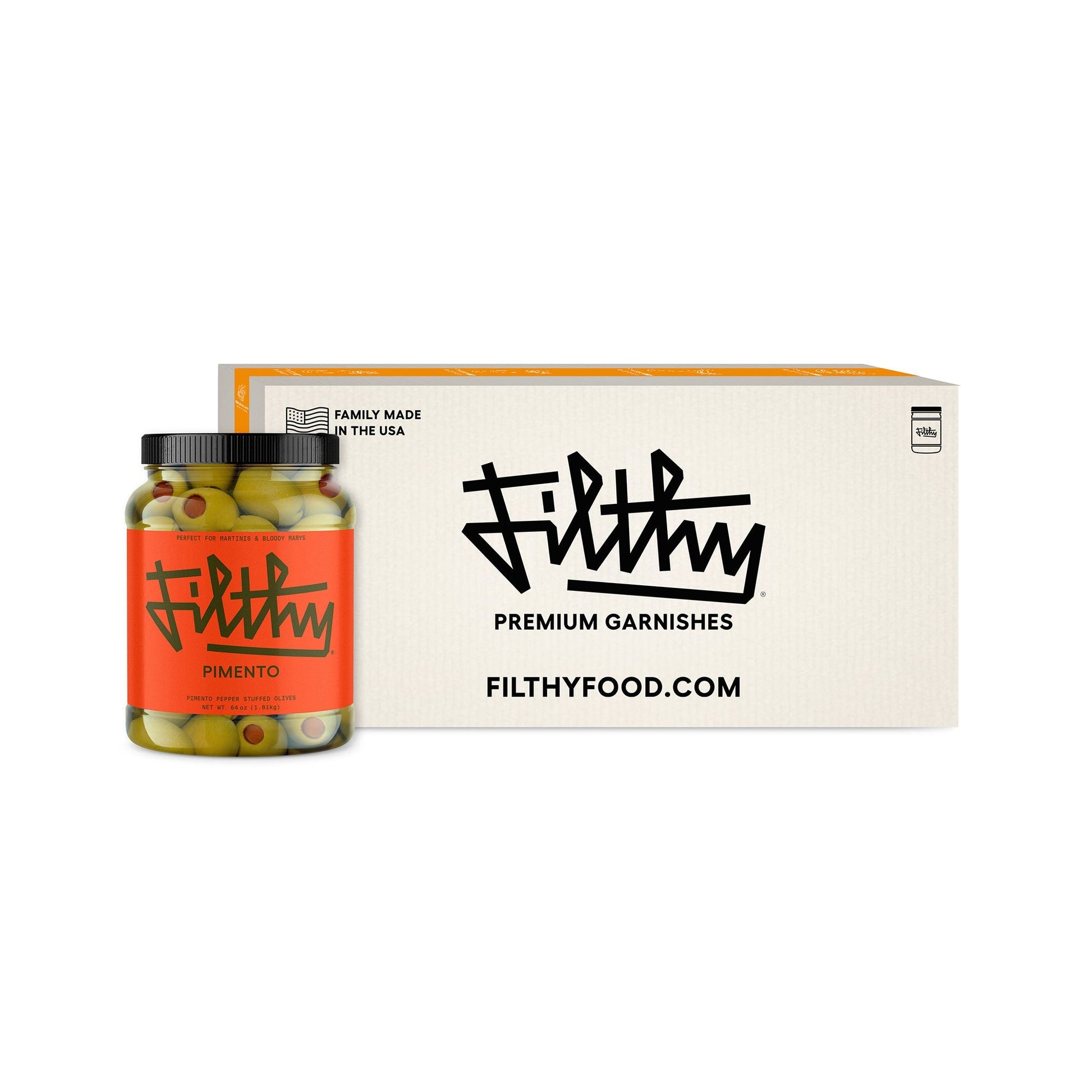 Wholesale Filthy Stuffed Olives with Pimentos 64oz- Bulk