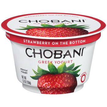 Wholesale Chobani Strawberry Greek Yogurt 5.3oz- Bulk