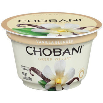 Wholesale Chobani Vanilla Greek Yogurt 5.3oz- Bulk