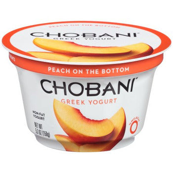 Wholesale Chobani Peach Greek Yogurt 5.3oz- Bulk