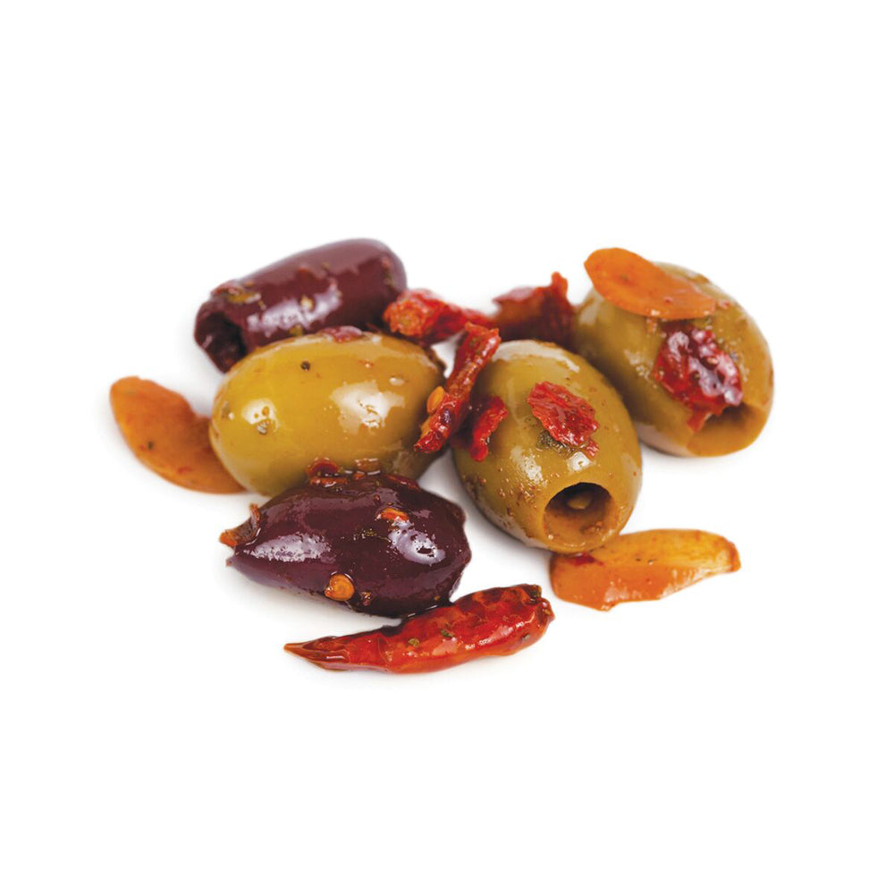 Wholesale Divina Pitted Greek Olives with Crushed Chili 5lb- Bulk
