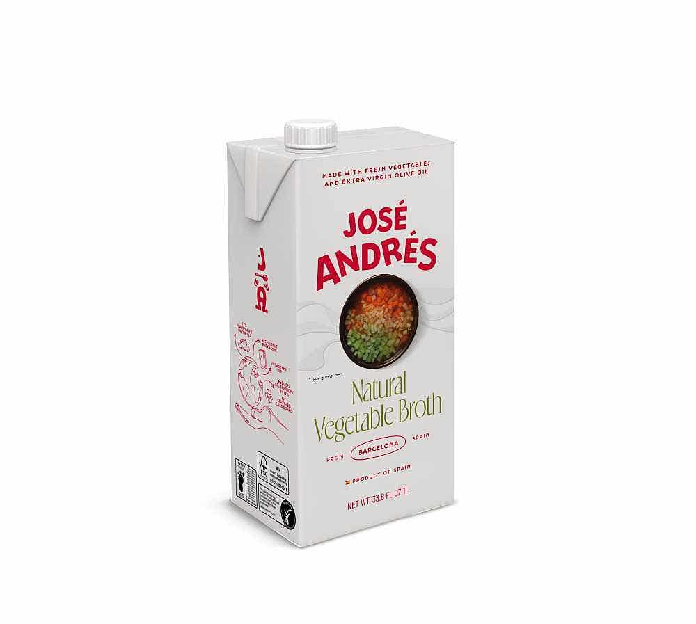 Wholesale José Andrés Natural Vegetable Broth 33.8 Oz- Bulk