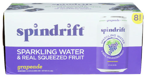 Wholesale Spindrift Water Sparkling Grapeade 8Pk- Bulk