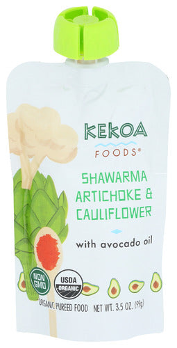 Wholesale Kekoa Foods Shawarma Artichoke & Cauliflower Squeeze Pouch 3.5 oz- Bulk