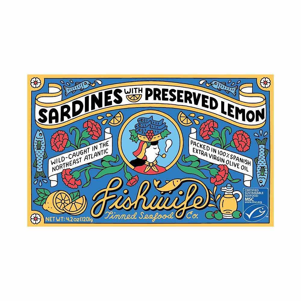 Wholesale Fishwife Tinned Seafood Co Sardines With Preserved Lemon 4.2 Oz- Bulk