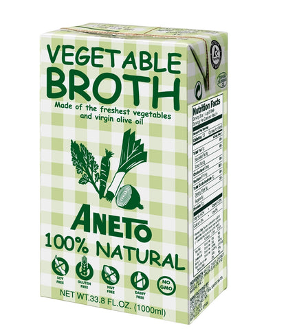 Wholesale Aneto Vegetable Broth 34Oz- Bulk