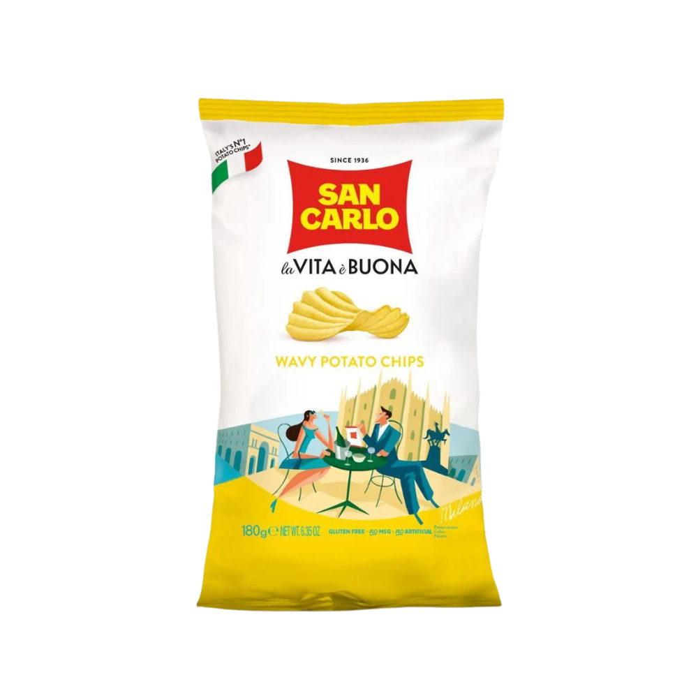 Wholesale San Carlo Case Italian Wavy Potato Chips- Bulk