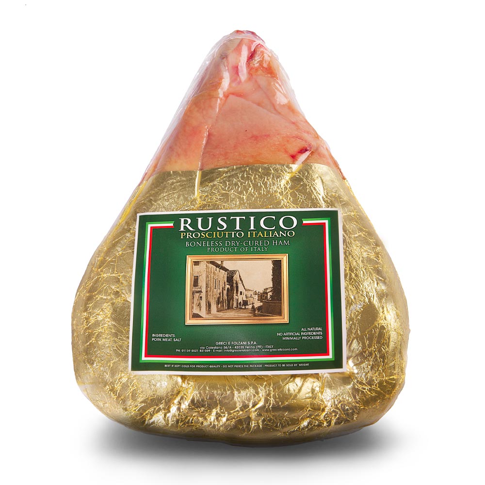 Wholesale Greci Folzani Case Imported Italian Prosciutto Rustico- Bulk