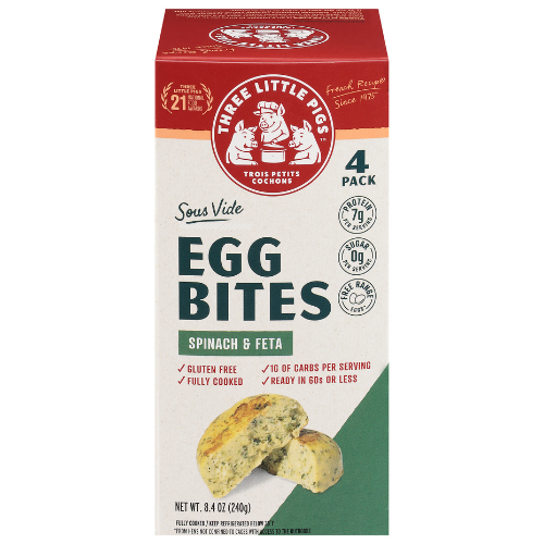Wholesale Les Trois Egg Bite 4-Pk Spinch/Feta- Bulk