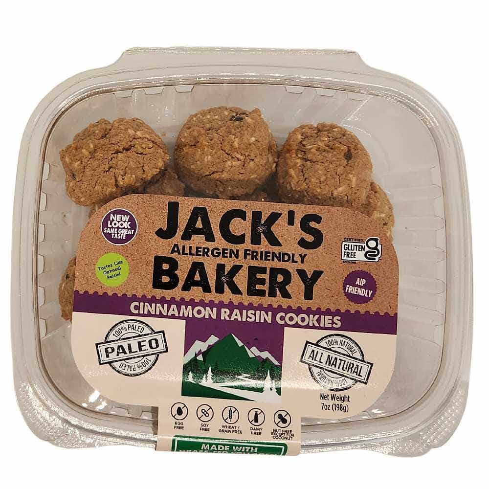 Wholesale Jack’s Allergen Friendly Bakery Cinnamon Raisin Cookies 7 Oz- Bulk
