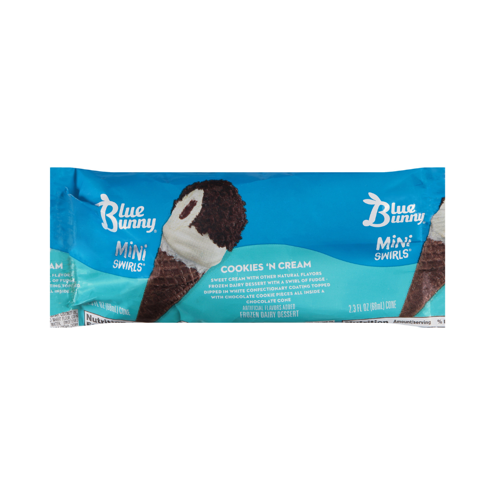 Wholesale Blue Bunny Mini Cookies 'N Cream Ice Cream Cone | 8 ct- Bulk