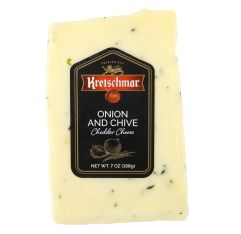 Wholesale Kretschmar Onion And Chive Cheddar Wedge 7 Oz- Bulk