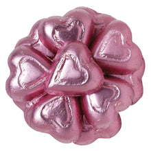 Wholesale Madelaine Milk Chocolate Pink Foiled Hearts- Bulk