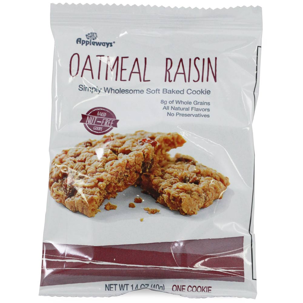Wholesale Appleways Individually Wrapped Wg Oatmeal Raisin Cookie | 1.4 oz- Bulk
