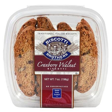 Wholesale Biscotti Bros Case Cranberry Walnut Biscotti Cookie- Bulk