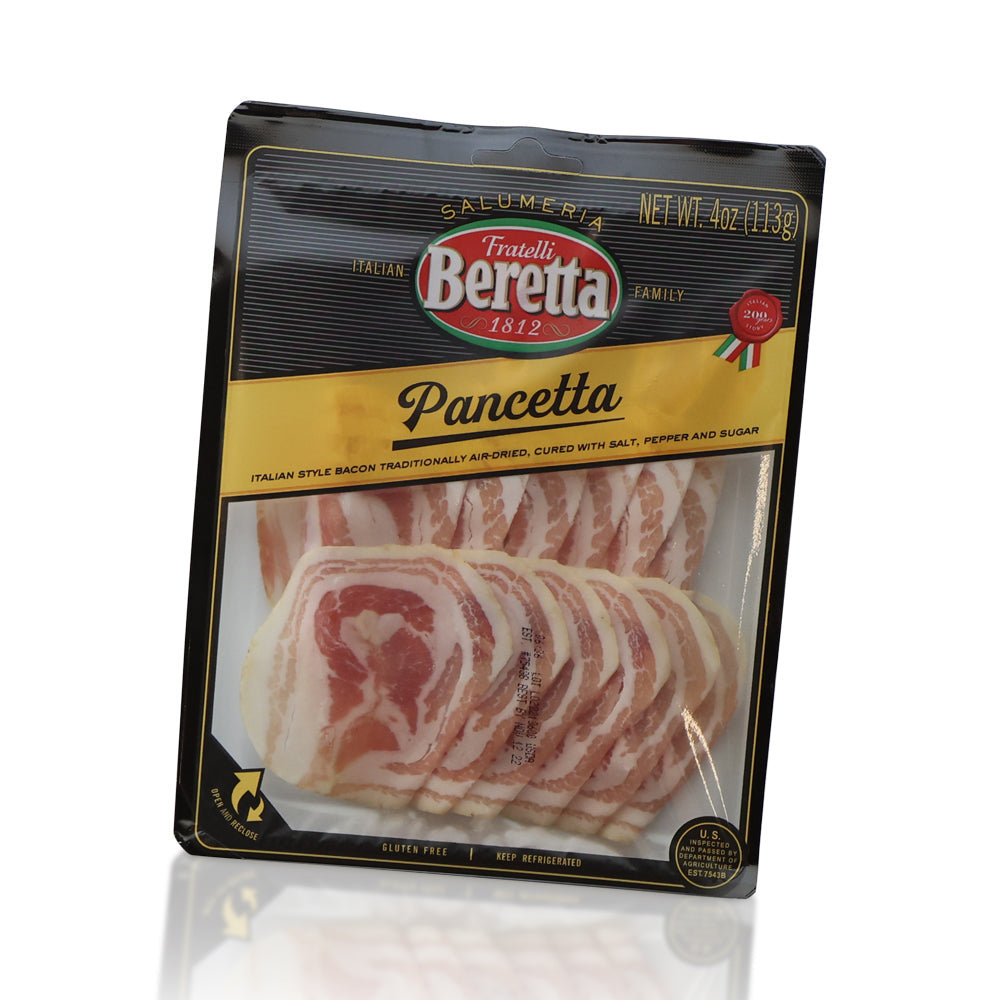Wholesale Beretta Sliced Pancetta | 4 oz- Bulk