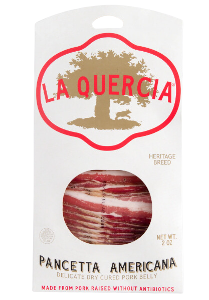 Wholesale La Quercia Sliced Rolled Pancetta 2 oz- Bulk