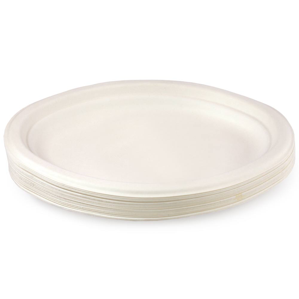 Wholesale Green Wave Case 7.5X10.5 Molded Fiber Oval Plate- Bulk