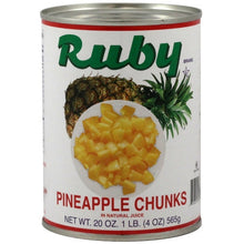 Wholesale Ruby Case Pineapple Chunks In Juice- Bulk