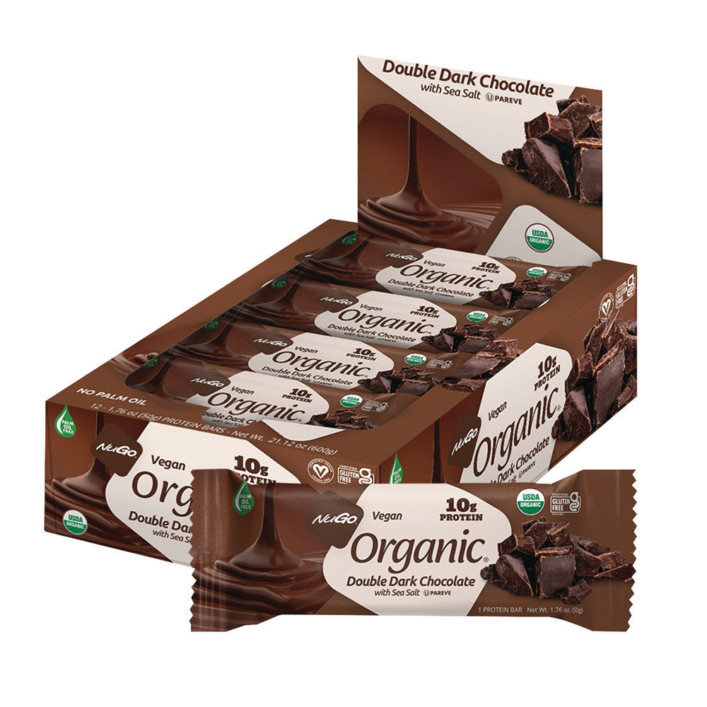 Wholesale Nugo Organic Double Dark Chocolate Protein Bar 1.76 Oz- Bulk