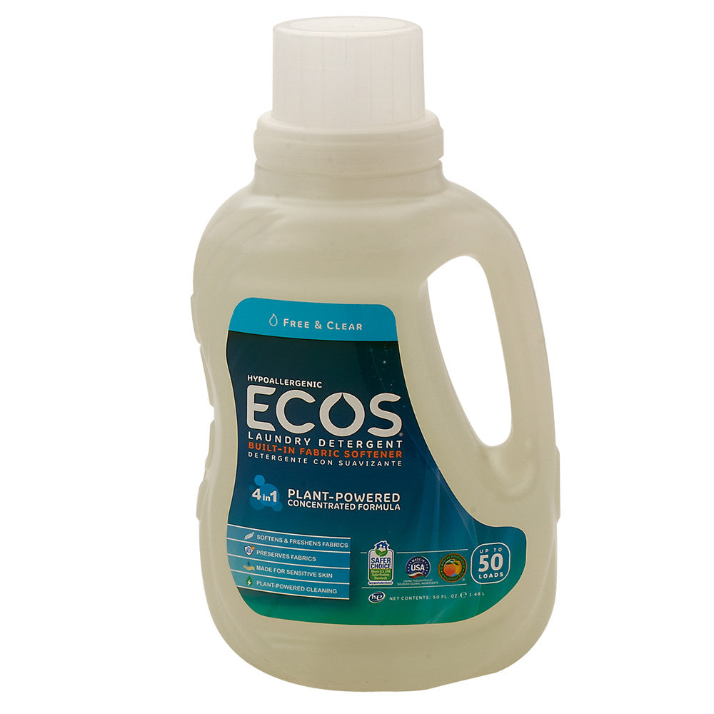 Wholesale Earth Friendly Ecos Fragrance Free Liquid Laundry Detergent 50 Oz Bottle- Bulk