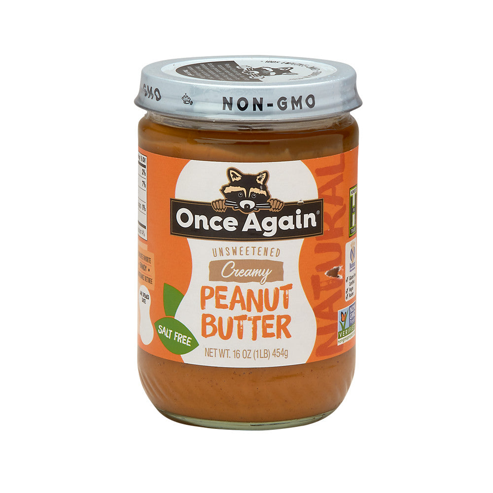 Wholesale Once Again No Salt Creamy Peanut Butter 16 Oz Jar- Bulk