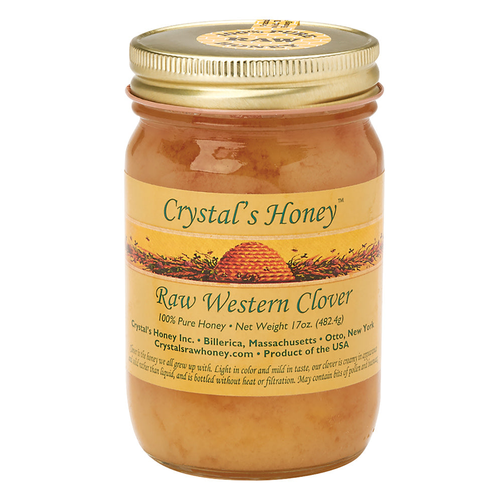 Wholesale Crystal’S Honey Raw Western Clover Honey 17 Oz Jar- Bulk