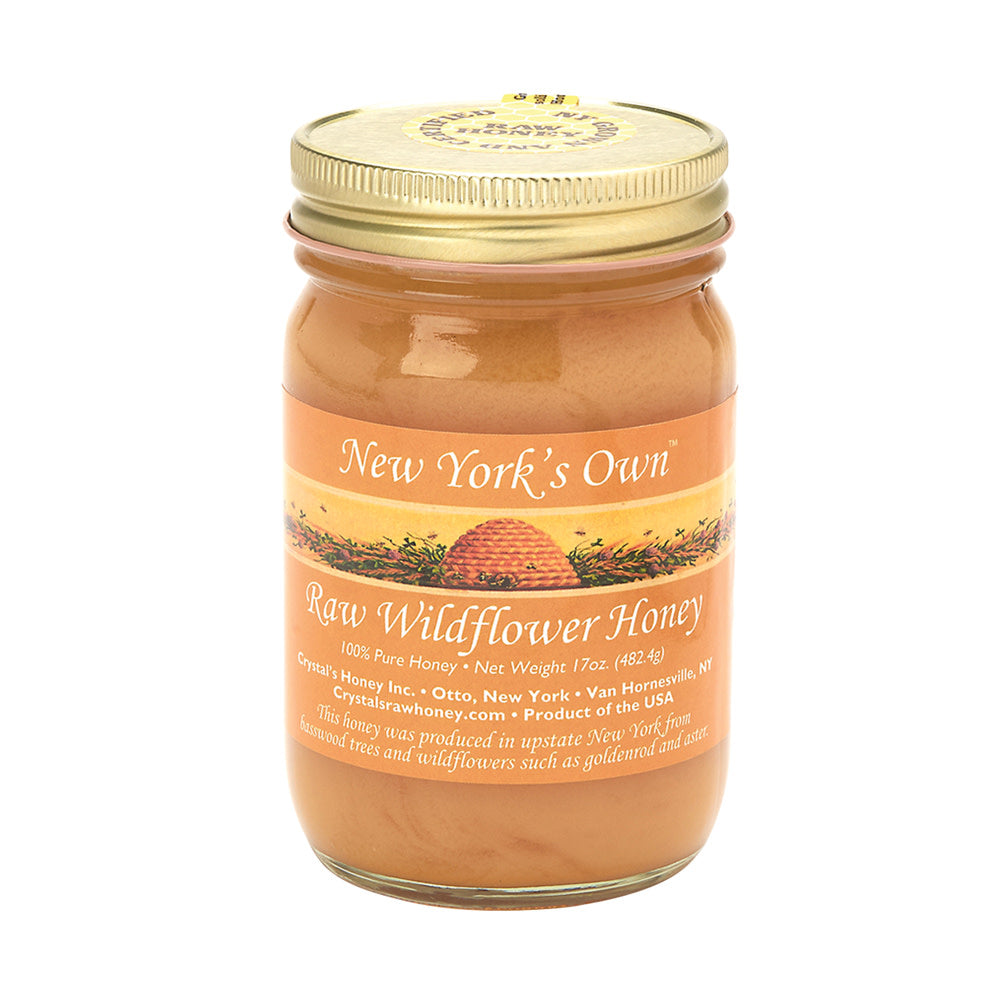 Wholesale Crystal'S Raw Honey New York'S Own Raw Wildflower Honey 17 Oz Jar- Bulk