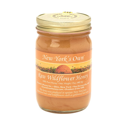 Wholesale Crystal'S Raw Honey New York'S Own Raw Wildflower Honey 17 Oz Jar- Bulk