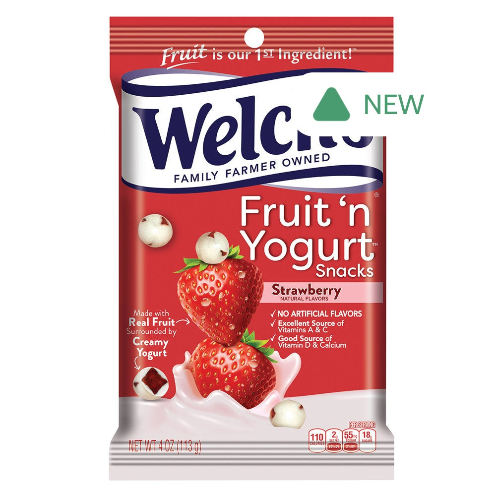Wholesale Welch'S Fruit N Yogurt Strawberry Snacks 4 Oz Peg Bag- Bulk