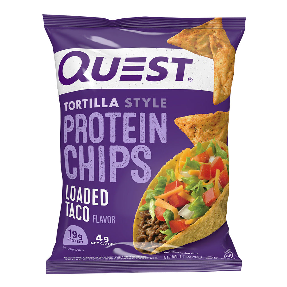 Wholesale Quest Tortilla Style Protein Chips Loaded Taco 1.1 Oz Bag- Bulk
