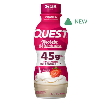 Wholesale Quest Strawberry Protein Milkshake 14 Oz Bottle- Bulk