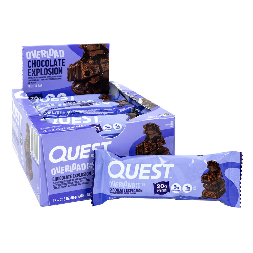 Wholesale Quest Chocolate Explosion Overload Protein Bar 2.15 Oz- Bulk