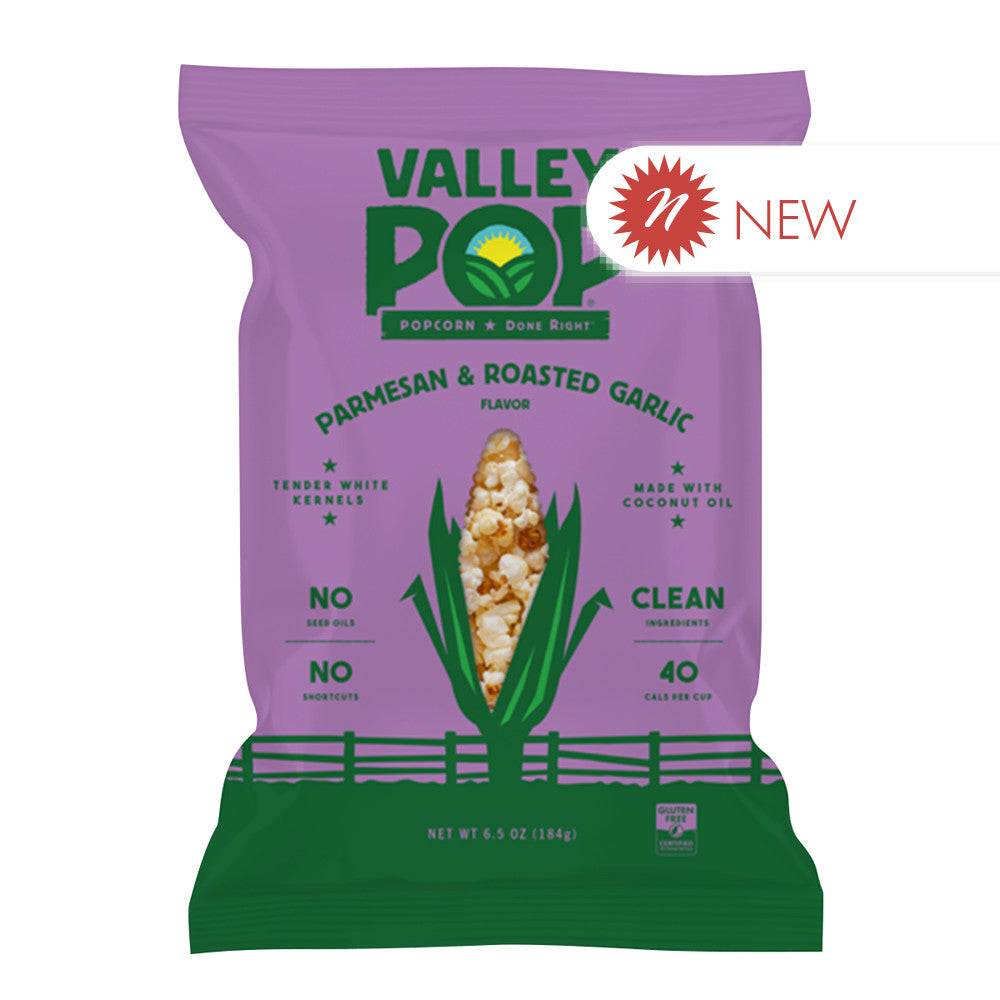 Wholesale Valley Pop - Roasted Garlic & Parme Popc - 6.5Oz - Pk6- Bulk
