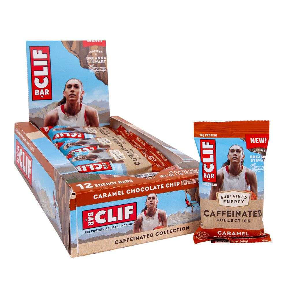 Wholesale Clif Bar Caramel Chocolate Chip Caffeinated 2.4 Oz- Bulk