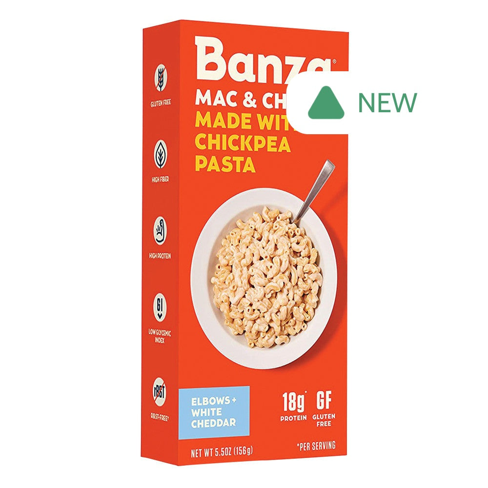 Wholesale Banza Mac & White Cheddar Cheese Chickpea Pasta 5.5 Oz Box- Bulk