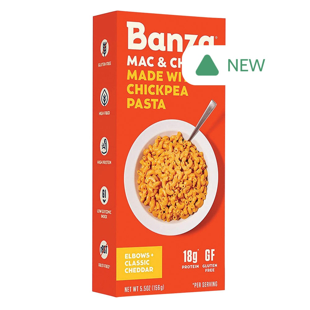 Wholesale Banza Mac & Cheddar Cheese Chickpea Pasta 5.5 Oz Box- Bulk